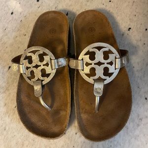 Tory Burch Miller Cloud Sandal (Women) 6.5M, SPARK GOLD / NATURAL